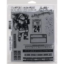 Promo ⭐ Stampers Anonymous Tim Holtz® Vintage Holidays Cling Stamps 🔥