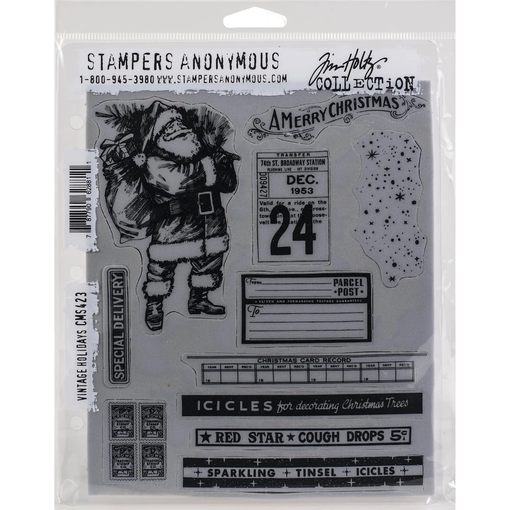 Promo β Stampers Anonymous Tim Holtz® Vintage Holidays Cling Stamps π₯